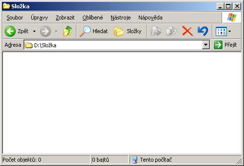 Okna (Windows XP) Název okna Řádek nabídek