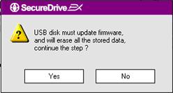 5. Objeví se dialogové okno s dotazem na upgrade firmware. Po spuštění budou všechna data trvale smazána.