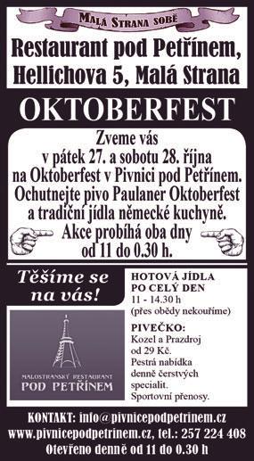 KC u hrocha, thunovská 10 vopičkova kafírna, tržiště 11 spolek - sopmsh, malostranské náměstí 27 Kampa, U Sovových mlýnů 3. Ars Pragensis, Malostranské nám. 27. Divadlo Na Prádle, Besední 3.