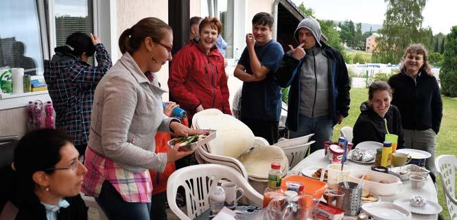 Zde jsme si vyslechli prezentaci o zabezpečení jízdy vlaku (či posunu mezi dopravnami), což jsme následně viděli v praxi ve zmenšené podobě v Dopravním sále.