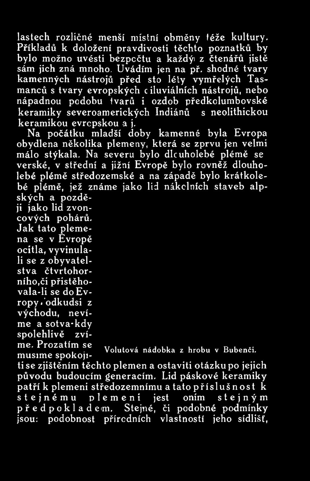 Na počátku mladší doby kamenné byla Evropa obydlena několika plemeny, která se zprvu jen velmi málo stýkala.