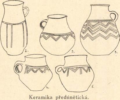 prolamované nožce, hrnéčky s dvěma protilehlými úšky na okraji a j. v.