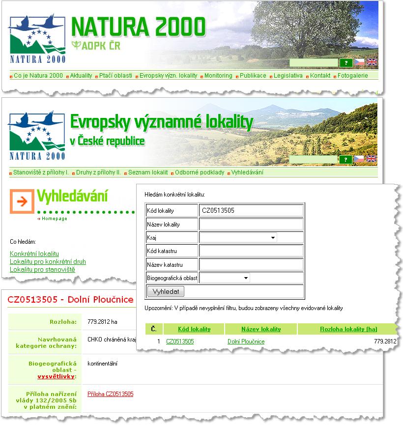 2 V prohlížeči zadám adresu www.nature.cz.