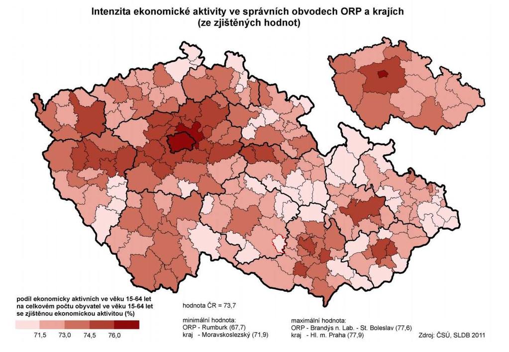 B)13.3. Vyjížďka za prací Počet vyjíždějících za prací z obcí a dojíždějících do obce z ekonomicky aktivních 2011 zdroj: ČSÚ, název územní jednotky ekonomicky aktivní vyjíždějící do zaměstnání mimo