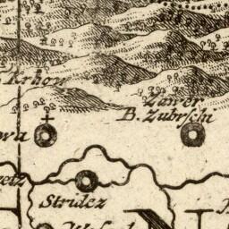 2013  7 Detail Zašové na Müllerově mapě Moravy z roku 1716.