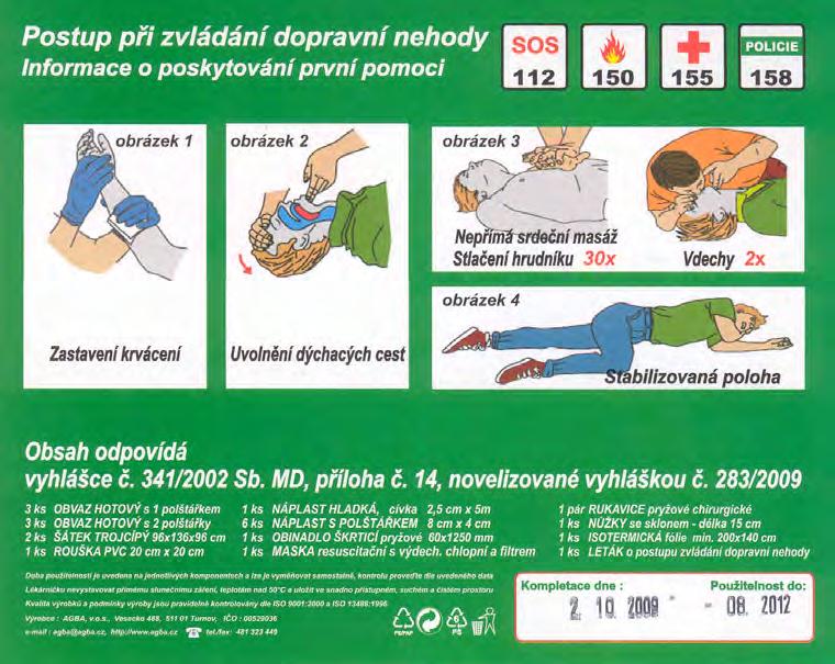 vybavení lékárničky od 1.