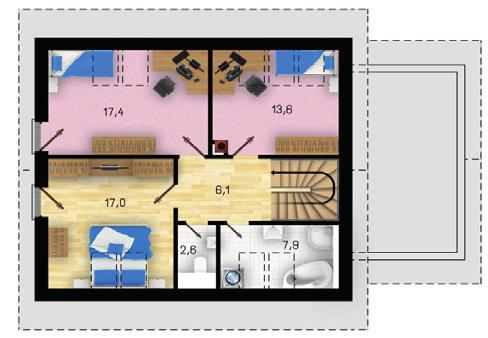 Dispozice 5+1 Zastavěná plocha 86,2 m2 Obestavěný prostor