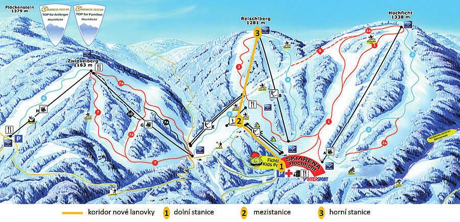 Popis střediska: Nejsevernější rakouské lyžařské středisko Hochficht nabízí lyžování na