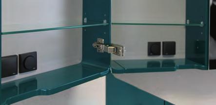48 Zrcadlové skříňky AK ZS Zrcadlové skříňky Zásuvka + vypínač "BERKER", IP 44 Dvířka boustranné zrcadlo 6 mm Skleněné police AK ZS 65 AK ZS 85 AK ZS 127