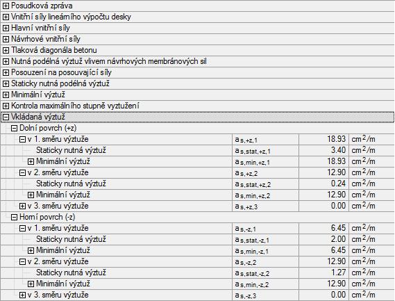 9 Vkládaná výztuž Výztuž, která se v prvku použije, se určí ze staticky nutné