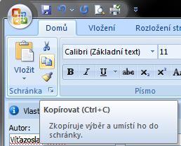 Kopírování a přemísťování V této kapitole se budeme zabývat kopírováním a přemístěním textu, či objektů s využitím schránky Windows.