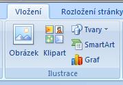 Vkládání dalších objektů Do textu v aplikaci Word, můžeme vkládat další objekty. Jedním z takových objektů je tabulka, o které jsme si už něco ukázali.