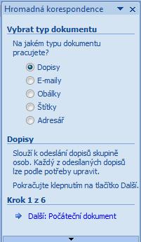 Když náhodou uděláme něco jinak než jsme si původně představovali, je možné se vrátit pomocí Odkazu se šipkou doleva Předchozí: Tři šipky v popisu představují název předchozího, nebo následujícího