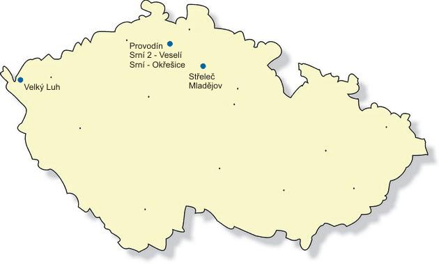 Mapa 1: Ložiska těžby sklářských písků v České republice převzato z: Jirásek, Vavro (2008) 4.3. Lokalizační faktory Význam lokalizačních faktorů je možné chápat ze dvou hledisek.
