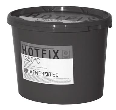 Hafnertec ӏ Malty, omítky a lepidla HOTFIX 1350 C Speciální vysokoteplotní lepidlo s tepelnou odolností do 1 350 C. Vyniká enormními lepícími vlastnostmi.