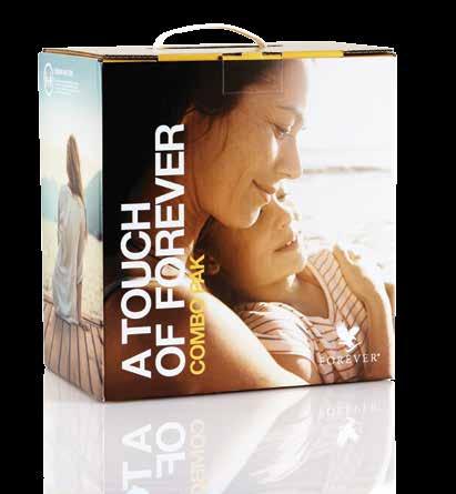 Produktové soupravy A Touch of Forever Maximální produktová souprava obsahující 27 produktů je skvělým úvodem do rozsahu a šířky produktových řad od Forever Living.