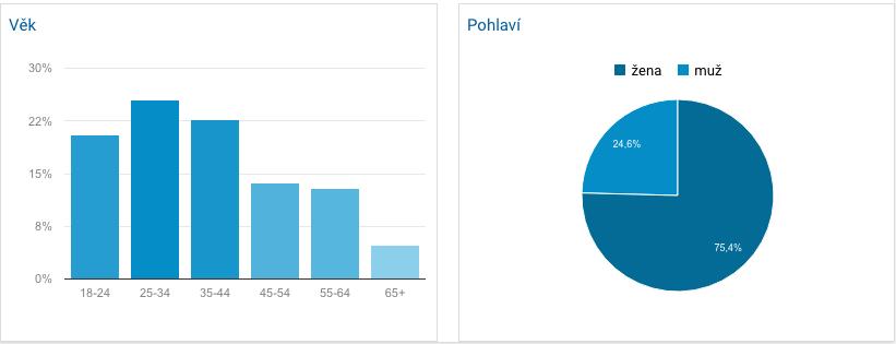 konverznosti jednotlivých věkových skupin i pohlaví. Výsledky z tohoto reportu mi pomohly také ke konkrétnější definici současného zákazníka.