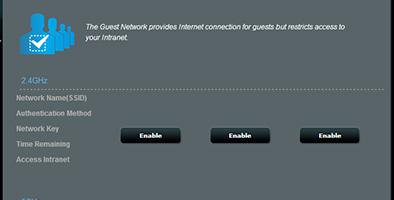 3.2 Vytvoření hostované sítě Funkce Guest Network (Hostovaná síť) poskytuje dočasným návštěvníkům připojení k Internetu