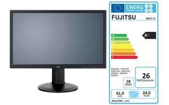 Datasheet Fujitsu Monitor B24T-1L Monitor s vyspělými technologiemi: širokoúhlá obrazovka s úhlopříčkou 24 (61 cm) Ergonomická obrazovka s nastavitelnou výškou pro