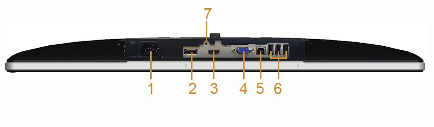 DisplayPort 3 Konektor pro port HDMI Připojte počítač pomocí kabelu HDMI. 4 VGA konektor Připojte počítač pomocí kabelu VGA.
