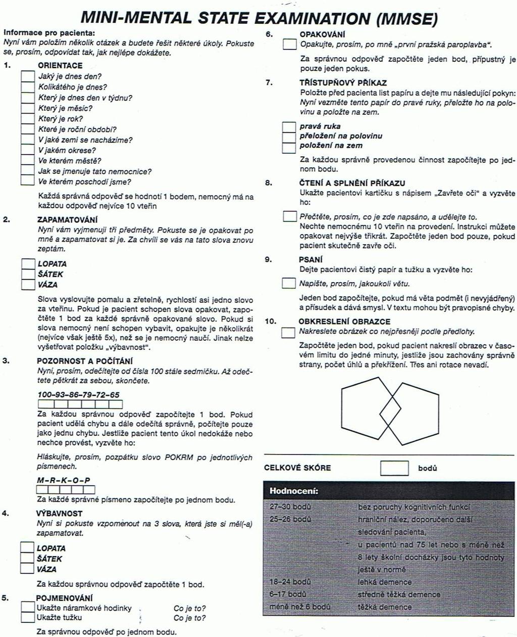 3.6. Příloha 6: MMSE