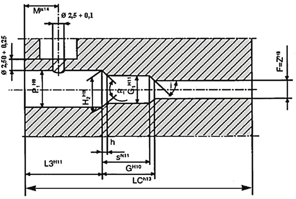 Délka tlakoměrných hlavní: u nábojů bez okraje: Lc = 600 ± 10 mm u nábojů s okrajem: Lc = 600 ± 10 mm u nábojů se dnem magnum: Lc = 650 ± 10 mm u nábojů pro pistole a revolvery: Lc = 150 ± 10 mm 3.
