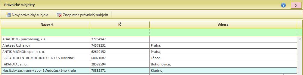 Nastavení aplikace Firmy c) v záložce Doplňující podmínek definovat typy události (nastavení jde až na úroveň podtypů a stupně poplachu) d) v záložce Doplňující podmínek definovat druhy balíčků,