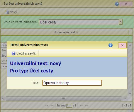 Nastavení aplikace Přenos dat přehled importů a exportů Obrázek 89: vytvoření nového univerzálního textu 10.9 Přenos dat přehled importů a exportů Nyní již víme jaká data systém PORT.ALL sdružuje.