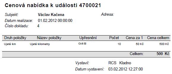 vyúčtování. Více uvádí kapitola 3.3 Vyúčtování.