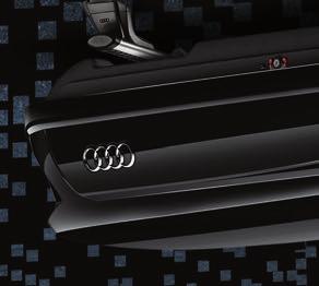 K dispozici v barvě šedá Platinum s černými bočními ozdobnými prvky a v černé lesklé barvě, vždy s chromovanými kruhy Audi; v exkluzivním vzhledu bez