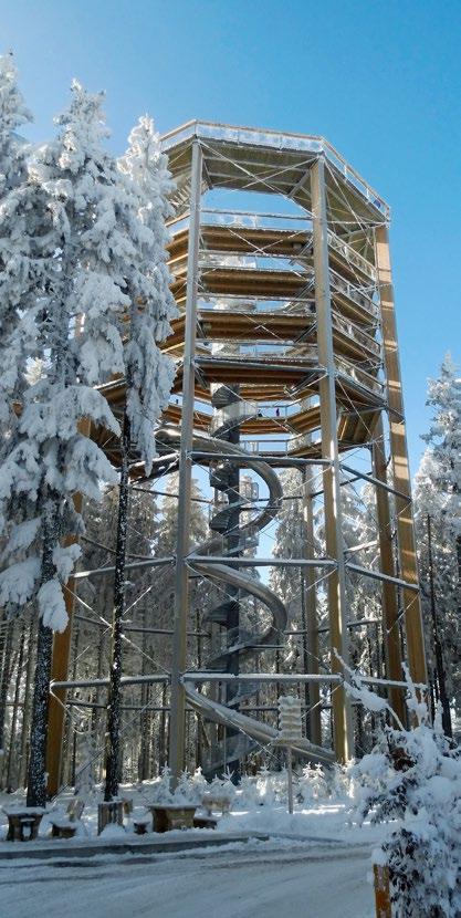 Stezka korunami stromů Lipno Zážitek z jiné perspektivy První stezka korunami stromů v České republice nabízí návštěvníkům jedinečnou kombinaci zážitků. Naleznete ji v těsné blízkosti Skiareálu Lipno.