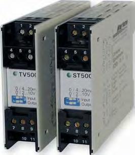 Měřicí převodníky TV 500 / ST 500 univerzální oddělovací převodník signálů Oddělovací převodník signálů TV 500 se používá ke galvanickému oddělení nebo převodu elektrických signálů.
