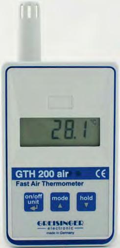 Ruční měřicí přístroje Teplota AUTO OFF BAT MIN MAX KOMFORTNÍ OBSLUHA 1 RUKOU GTH 200 air obj. č.