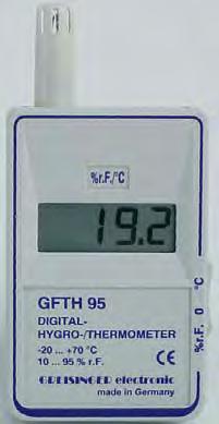Ruční měřicí přístroje rel. vlhkost / proudění / materiálová vlhkost ISO BAT GFTH 95 obj. č. 600245 vlhkoměr / teploměr vlhkoměr / teploměr Rychlé měření vzdušné vlhkosti a teploty např.