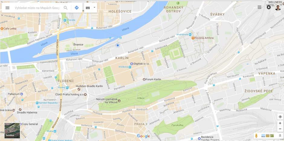 1 Úvod 1.1 Popis aplikace Desktopová webová aplikace Google Maps je internetová volně přístupná aplikace společnosti Google spuštěná v roce 2005.