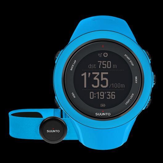 3.3 Suunto Ambit 3 Sport Multisportovní GPS sporttester s měřením tepové frekvence pomocí hrudního pásu. Sporttester se řadí do kategorie střední třídy.