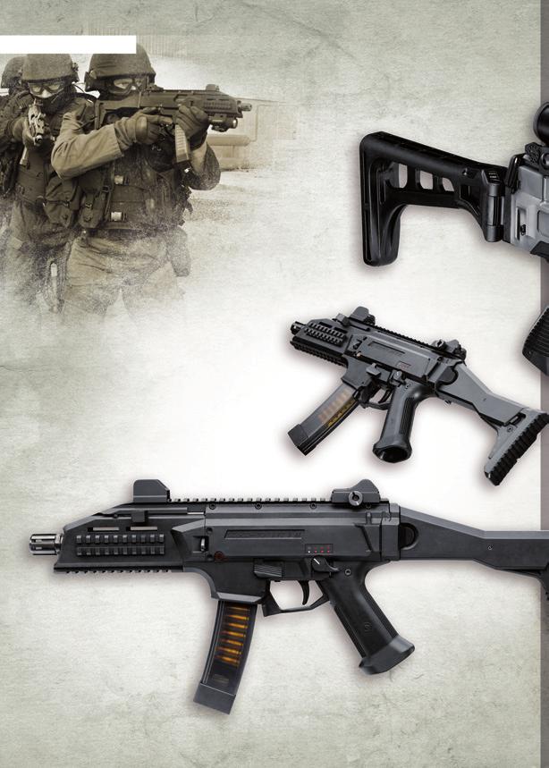 CZ for professionals Samopal CZ SCORPION EVO 3 A1 ráže 9x19 je univerzální lehká samočinná ruční zbraň jednotlivce s možností snadno kontrolovatelné a vysoce přesné střelby dávkami, omezenými