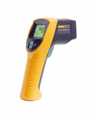 561 Univerzální teploměr Fluke 561 Kombinovaný infračervený a kontaktní teploměr Teploměr Fluke 561 slučuje funkce pro měření teplot, které technici potřebují pro většinu prací na topení, ventilaci,