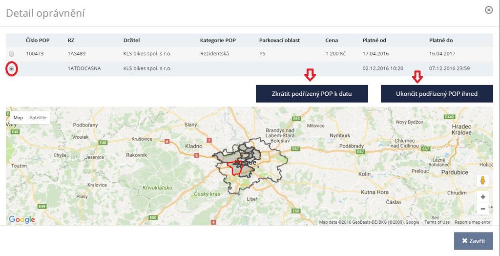 Žádost je posuzována na výdejně POP a obsluha výdejny určí další postup. Úprava dočasné změny a ukončení dočasné změny ihned.