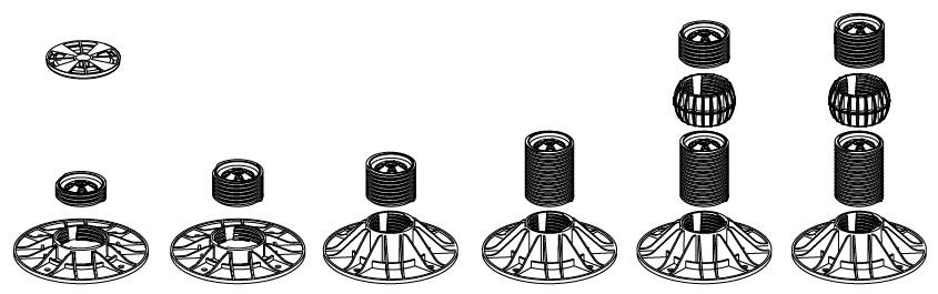 Informace o systému 1122 1122 1123 1123 1123 1123 35 55 mm 55 70 mm 70 110 mm 110 150 mm 151 191 mm 166 206 mm základna A1 základna A1 základna A2 základna A2 základna A2 základna A2 šnek A šnek B