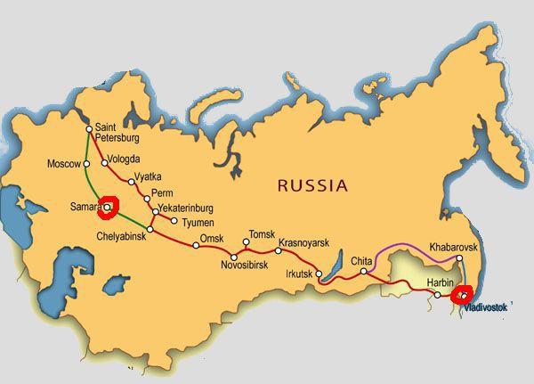 Rusko - doprava Důležitou dopravní osu tvoří Transsibiřská magistrála, která spojuje