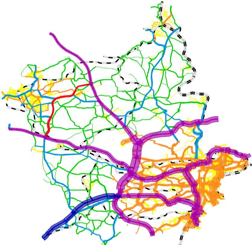 Model dopravní poptávky obsahuje matice přepravních vztahů pro vnitrostátní dopravu a samostatné matice pro přeshraniční dopravu (vnější a tranzitní vztahy).