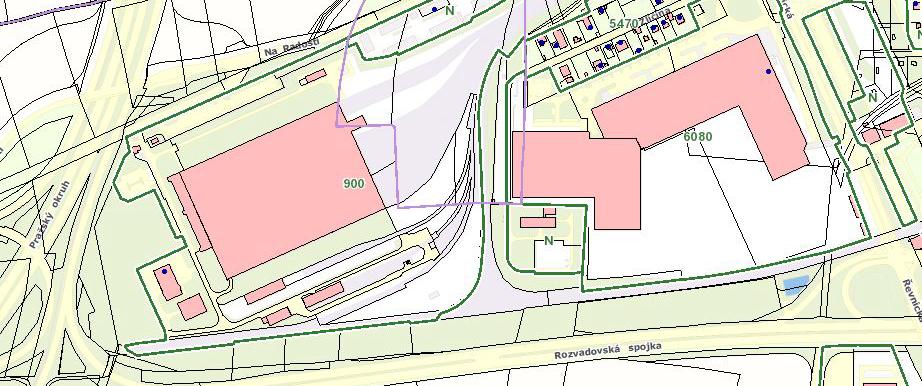 Sdružení METROPROJEKT + SUDOP Praha Ruzyně - Kladno A.2. Vyhodnocení Obr: 48. cenová mapa 214 - depo DPP metra B Zličín Obr: 49. cenová mapa 214 odstavné koleje a depo žst.