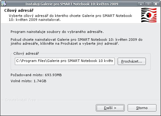 Instalace pomocí instalátoru z CD 1. Spusťte instalátor Galerie_komplet_10-2009.
