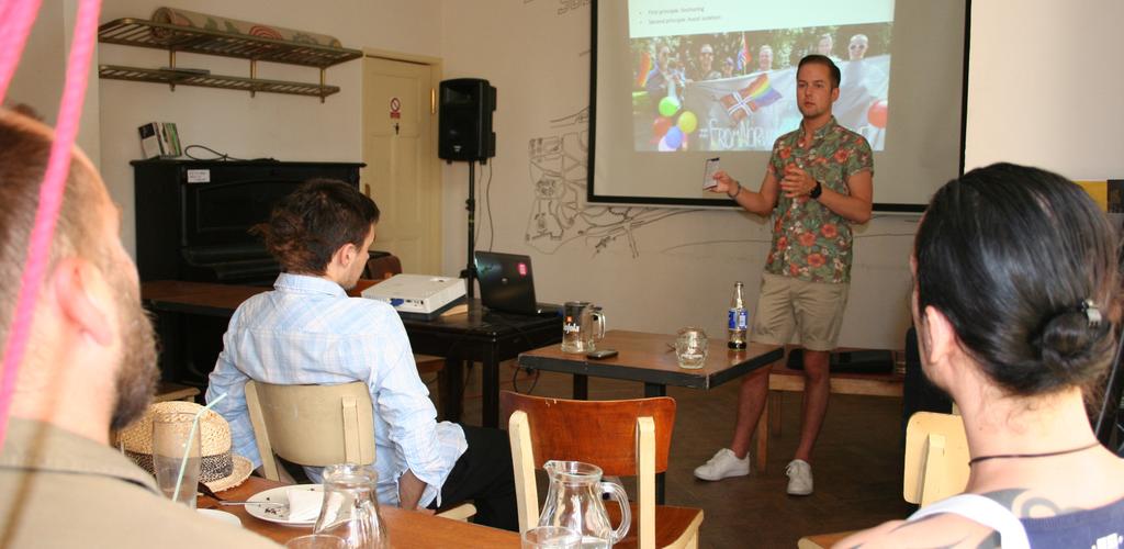 Workshop pořádaný organizací LHH Bergen v Praze.