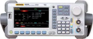 řada DG5000 100/250/350MHz Jednokanálové a dvoukanálové programovatelné generátory funkcí Šířka pásma 1μHz.