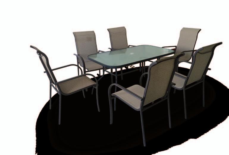 Luxusní stolová sestava VeGAS HAVANA SET 6 se skládá ze 6-ti ergonomických křesel a stolu z