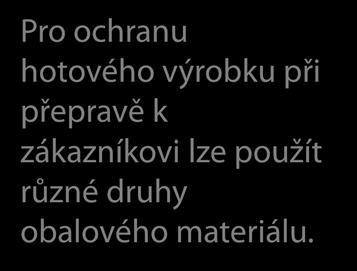 zakončování montáž balení