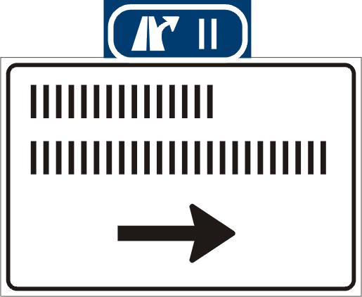 Užívá se v případě, kdy na dopravním ostrůvku oddělujícím průběžné jízdní pruhy a odbočovací větev není dostatek místa pro umístění značky č. IS 7a. Značku č.