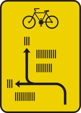 nebo pro zdůraznění vzdálenosti k uvedenému cíli (cílům). V ostatních případech (např. pro potvrzení vedení cyklistické trasy) se přednostně užívá značek č. IS 21a až č. IS 21c. vlevo č.